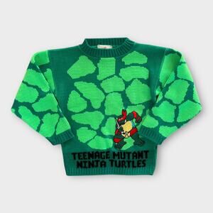 Vintage Teenage Mutant Ninja Turtles Sweater 90s Raphael J.J. Poole Youth size 6